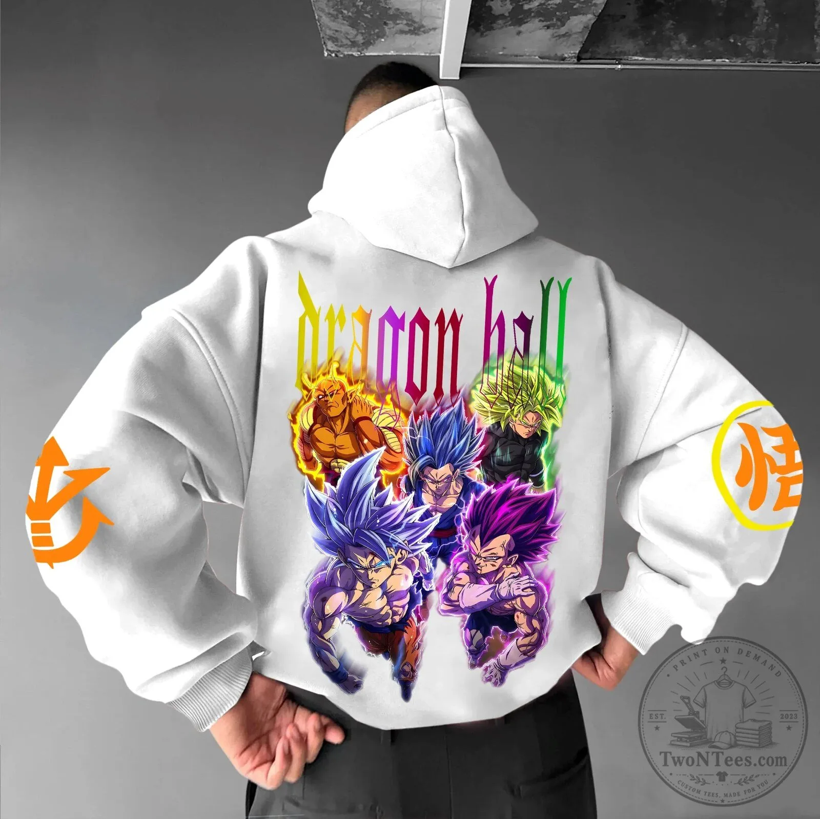 Dragon Ball Z Super Saiyan Goku Vegeta Broly Frieza Anime Graphic Hoodie