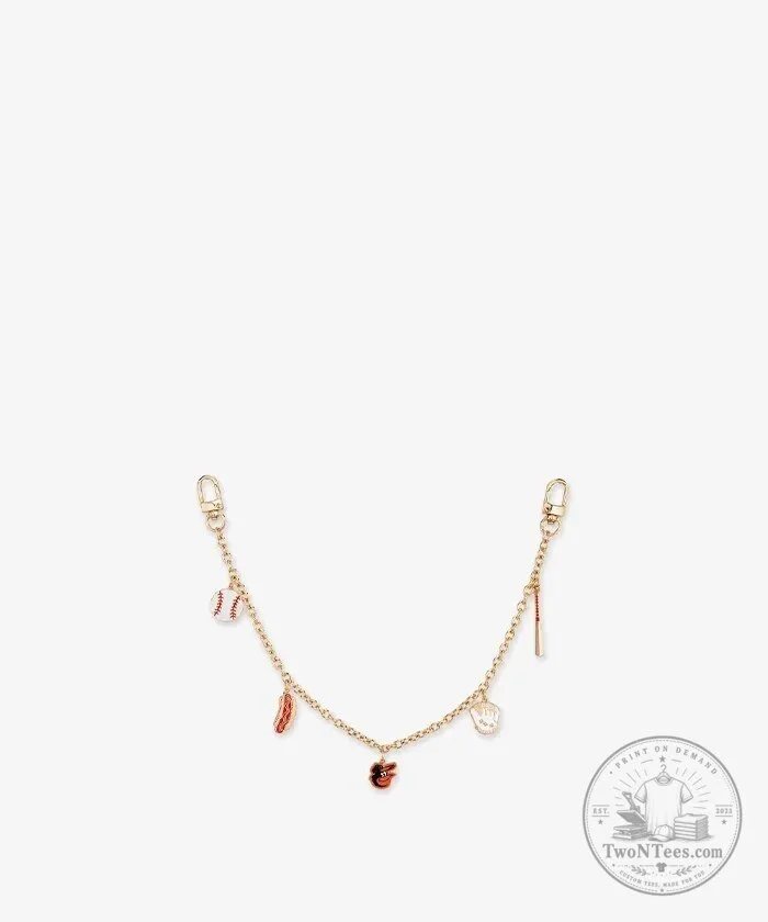 Baltimore Orioles Baseball Charm Chain Bag Accessory