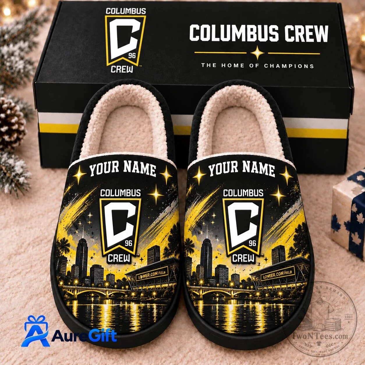 Columbus Crew Major League Soccer Personalized Slippers 1 Columbus Crew Major League Soccer Personalized Slippers