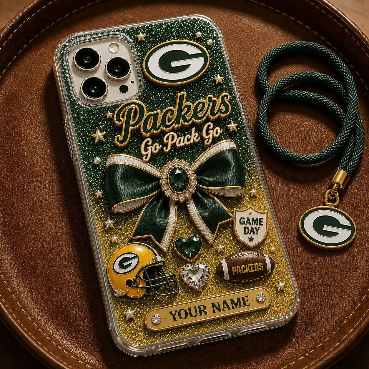 Green Bay Packers Go Pack Go Football Fan Personalized Phone Case