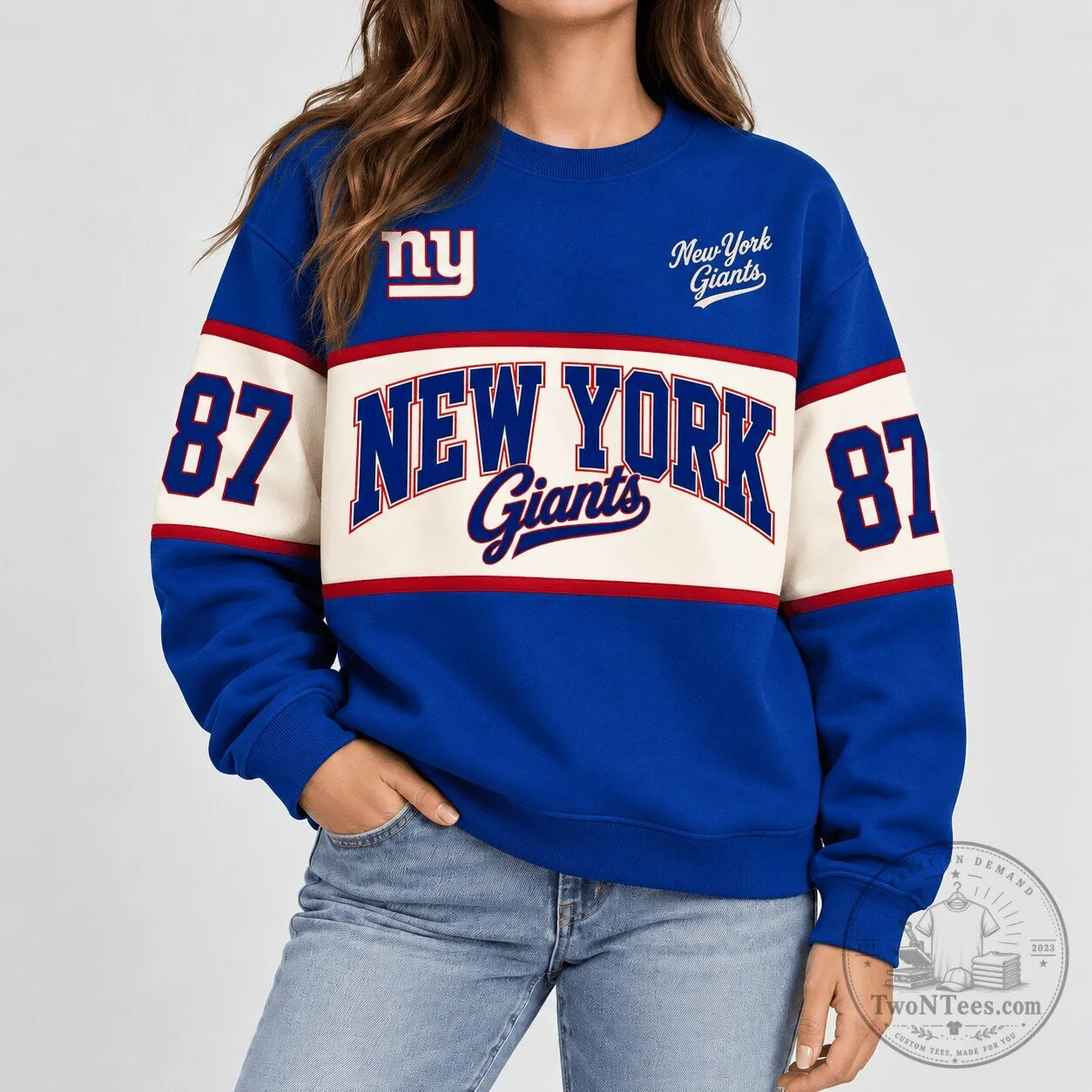 New York Giants NFL Football Team Retro Varsity Sweatshirt 1 New York Giants NFL Football Team Retro Varsity Sweatshirt