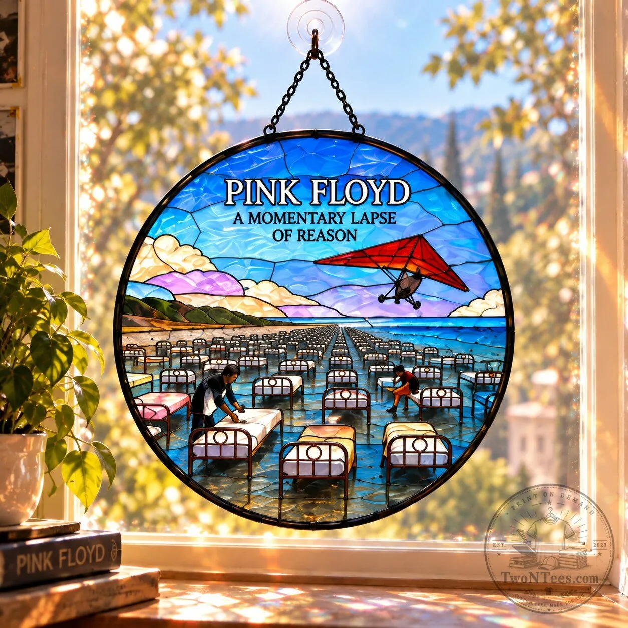 Pink Floyd A Momentary Lapse of Reason Album Stained Glass Suncatcher