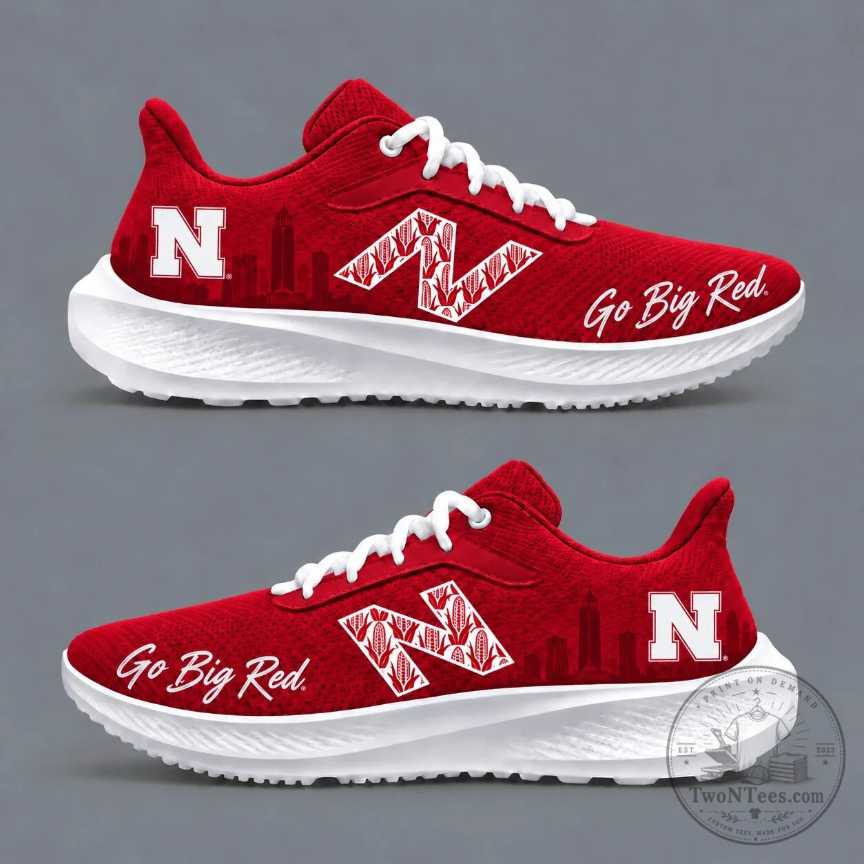 Nebraska Cornhuskers College Football Go Big Red Red Running Shoes