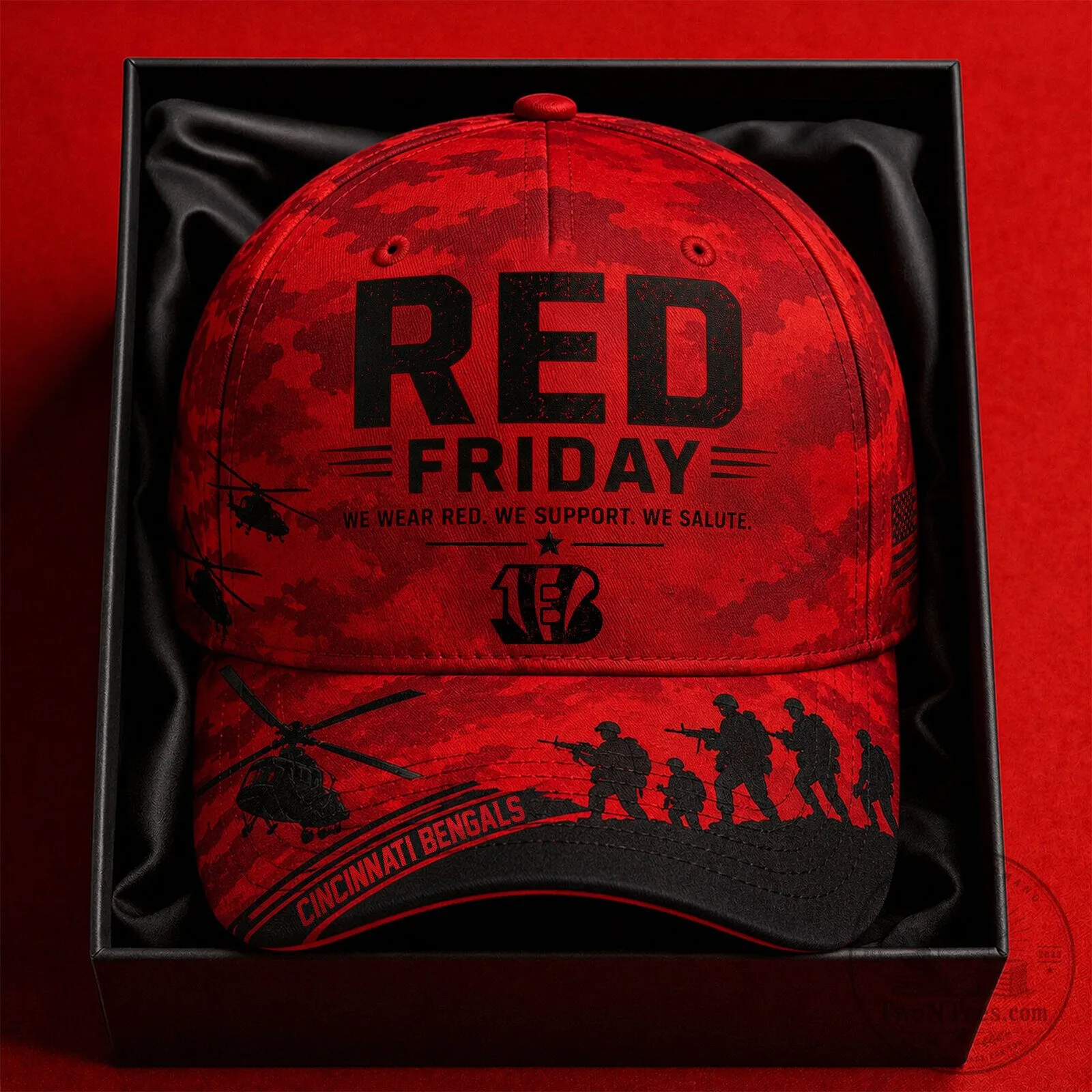 Cincinnati Bengals Camouflage Hat for Military Support on Red Friday 1 Cincinnati Bengals Camouflage Hat for Military Support on Red Friday