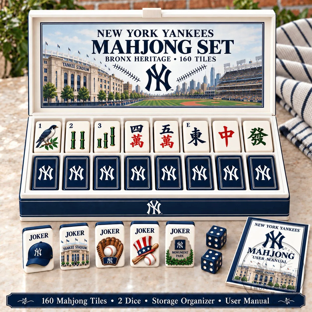 New York Yankees Baseball Mahjong Game Set