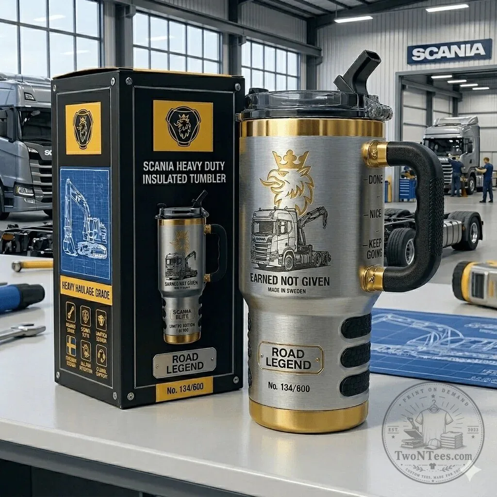 Scania Heavy Duty Insulated Tumbler with Handle and Straw