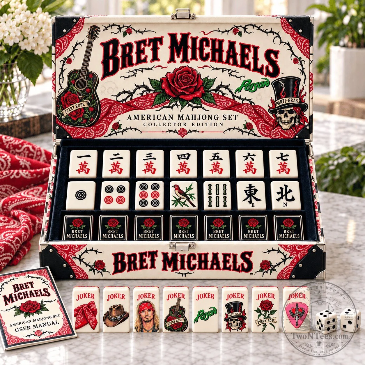Bret Michaels American Mahjong Set Collector Edition with User Manual 1 Bret Michaels American Mahjong Set Collector Edition with User Manual