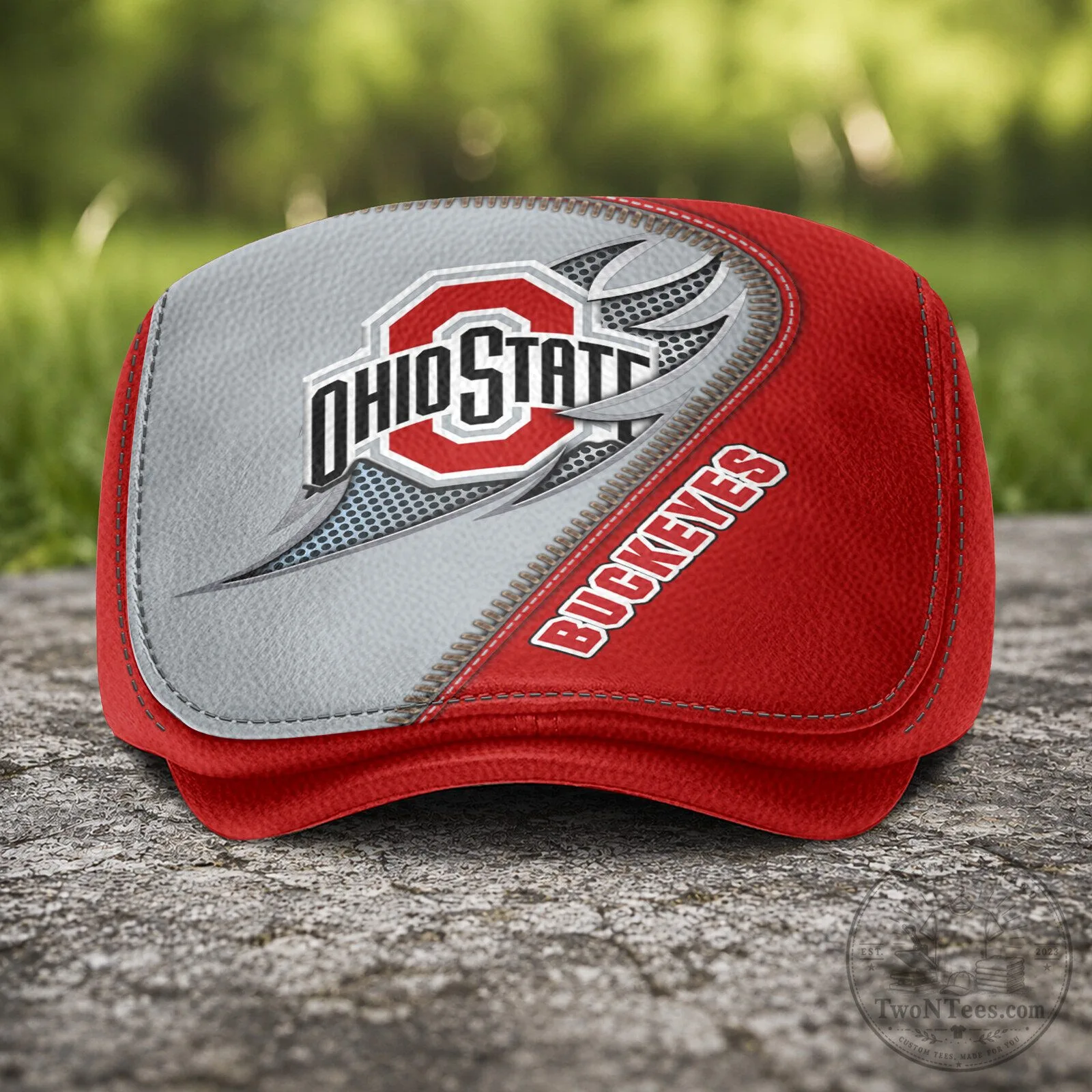 Ohio State Buckeyes NCAA Flat Cap, Golf Hat for Men and Women 6 Ohio State Buckeyes NCAA Flat Cap, Golf Hat for Men and Women