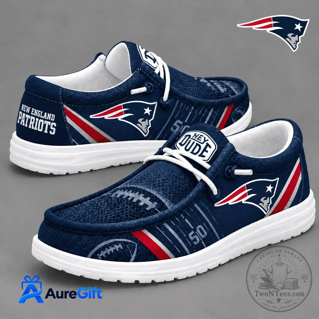 New England Patriots NFL Team Ready Loafer Shoes for Men and Women