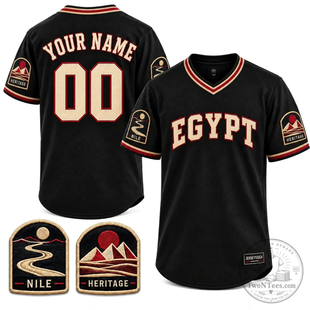 Egypt Nile Heritage Custom Baseball Jersey Egypt Nile Heritage Custom Baseball Jersey