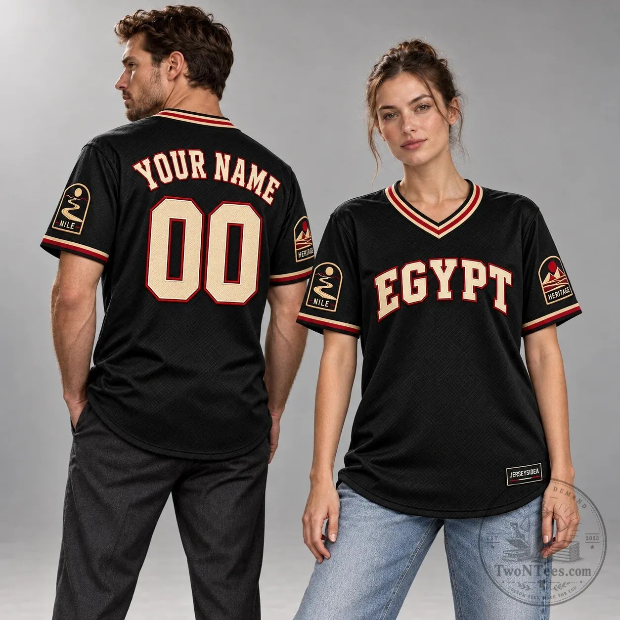 Egypt Nile Heritage Custom Baseball Jersey 7 Egypt Nile Heritage Custom Baseball Jersey
