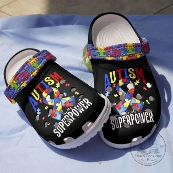 Autism Awareness Day Is My Superpower Puzzle Ribbon Clogs Shoes 1 Autism Awareness Day Is My Superpower Puzzle Ribbon Clogs Shoes