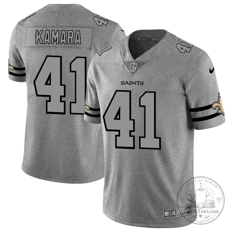 Alvin Kamara New Orleans Saints Gray Football Jersey