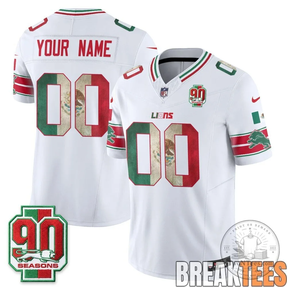 Detroit Lions Mexico Edition Black Custom Football Jersey 6 Detroit Lions Mexico Edition Black Custom Football Jersey