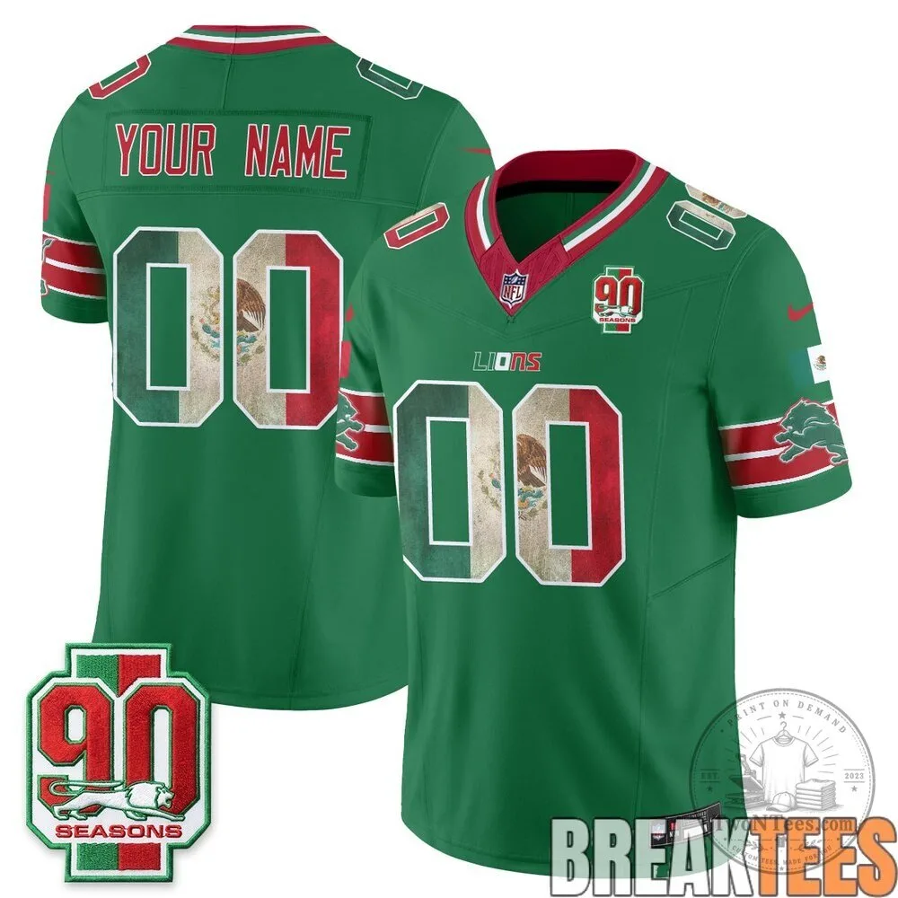 Detroit Lions Mexico Edition Black Custom Football Jersey 7 Detroit Lions Mexico Edition Black Custom Football Jersey