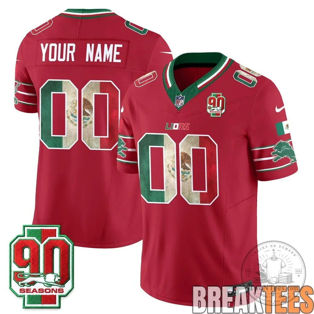 Detroit Lions Mexico Edition Black Custom Football Jersey 8 Detroit Lions Mexico Edition Black Custom Football Jersey