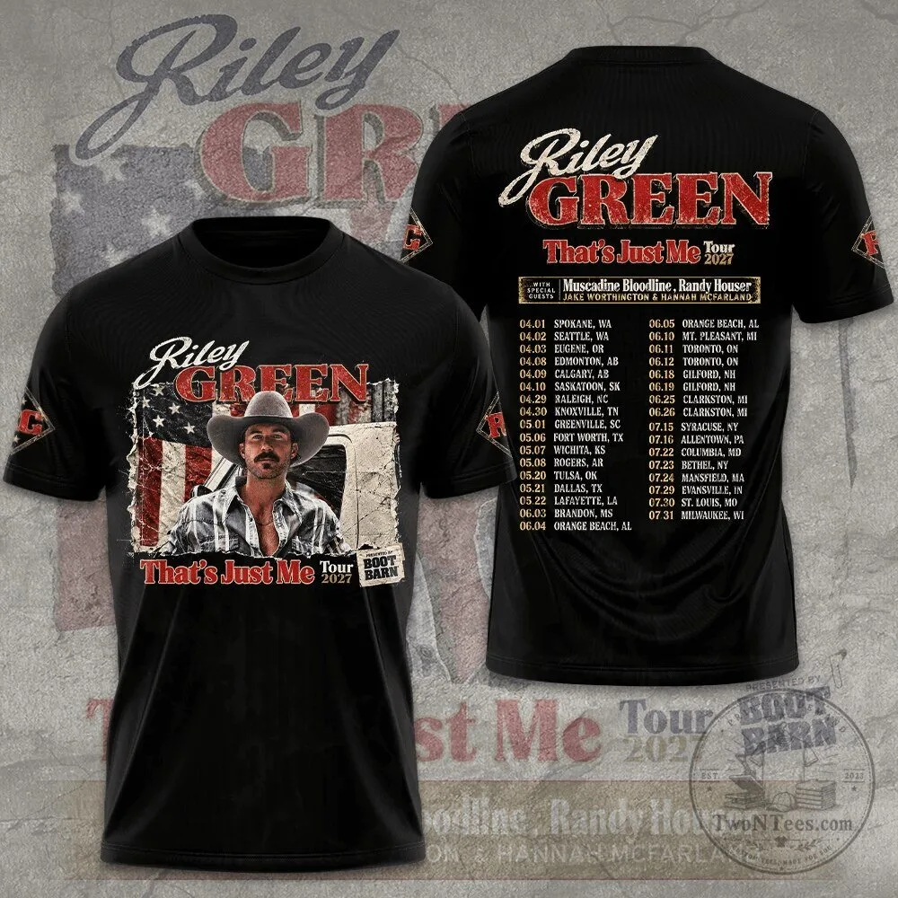 Riley Green That's Just Me Tour 2024 Concert Schedule T-Shirt