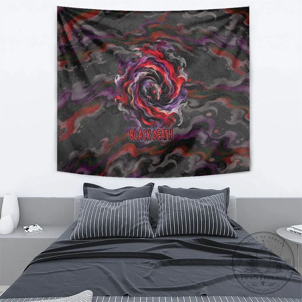 Black Death Plague Doctor Gothic Fantasy Wall Hanging Tapestry for Home Decor 7 Black Death Plague Doctor Gothic Fantasy Wall Hanging Tapestry for Home Decor