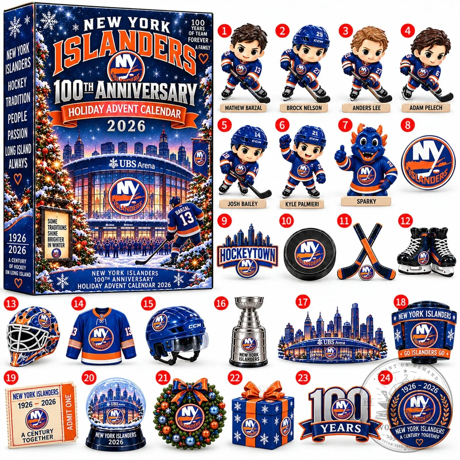 New York Islanders 100th Anniversary Holiday Advent Calendar 2026 Blind Box