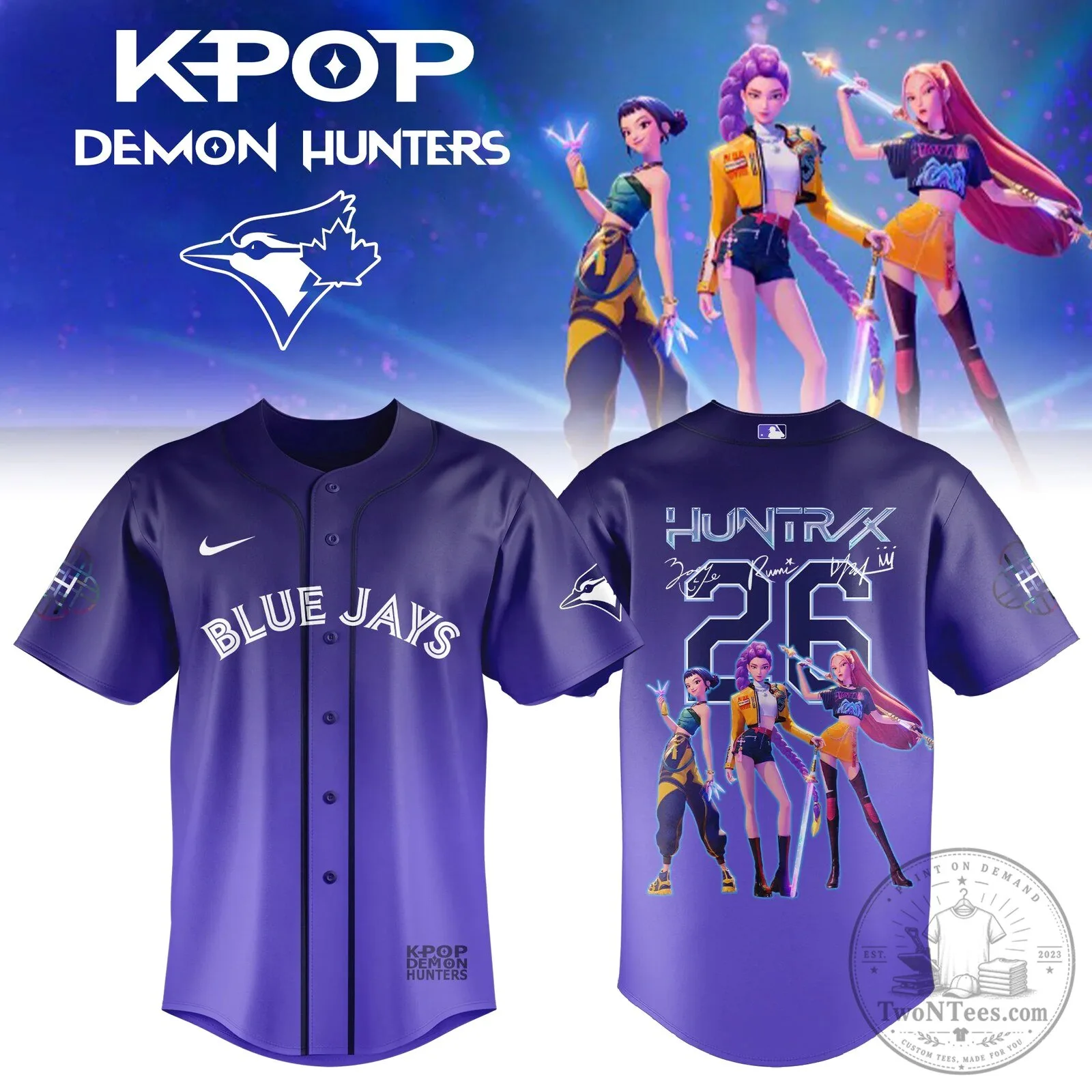 KPOP Demon Hunters All Team MLB Baseball Fan Jersey 14 KPOP Demon Hunters All Team MLB Baseball Fan Jersey