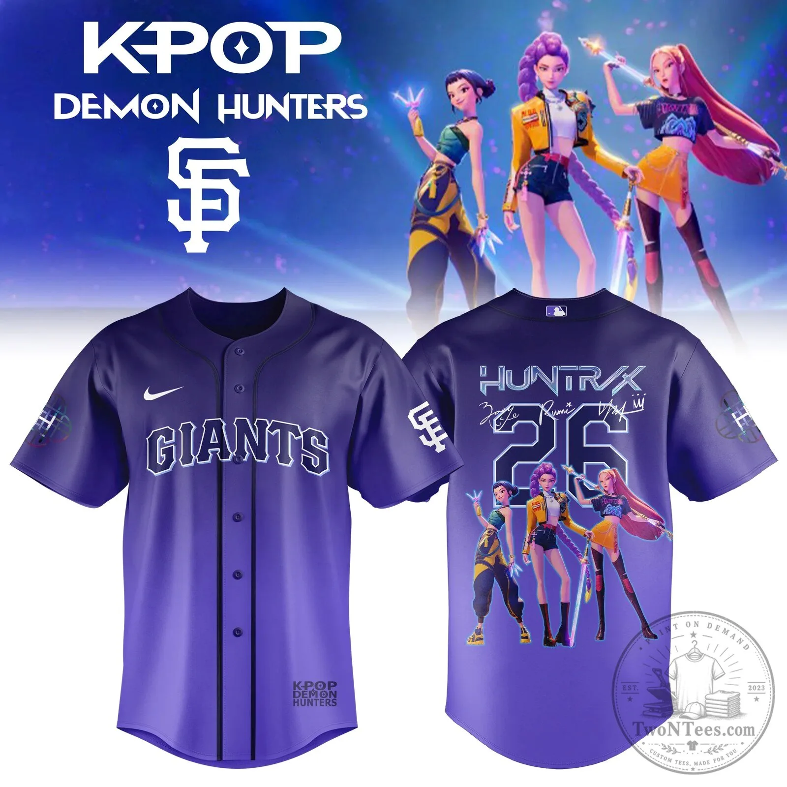 KPOP Demon Hunters All Team MLB Baseball Fan Jersey 16 KPOP Demon Hunters All Team MLB Baseball Fan Jersey