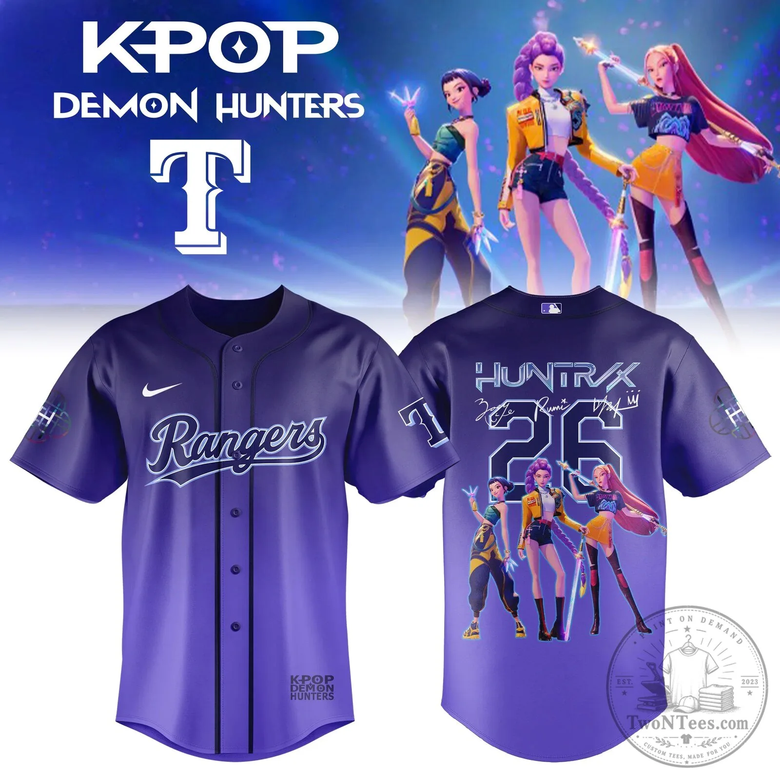 KPOP Demon Hunters All Team MLB Baseball Fan Jersey 18 KPOP Demon Hunters All Team MLB Baseball Fan Jersey