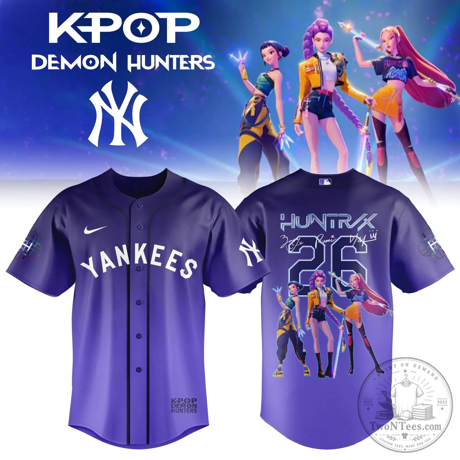 KPOP Demon Hunters All Team MLB Baseball Fan Jersey 20 KPOP Demon Hunters All Team MLB Baseball Fan Jersey