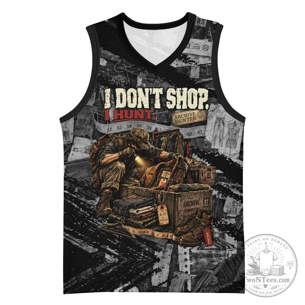 Archive Hunter The Hunt Never Ends Vintage Streetwear Grunge Graphic Basketball Jersey 6 Archive Hunter The Hunt Never Ends Vintage Streetwear Grunge Graphic Basketball Jersey