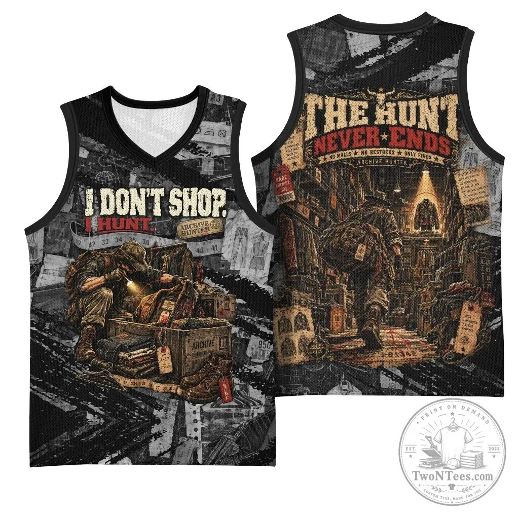 Archive Hunter The Hunt Never Ends Vintage Streetwear Grunge Graphic Basketball Jersey 8 Archive Hunter The Hunt Never Ends Vintage Streetwear Grunge Graphic Basketball Jersey