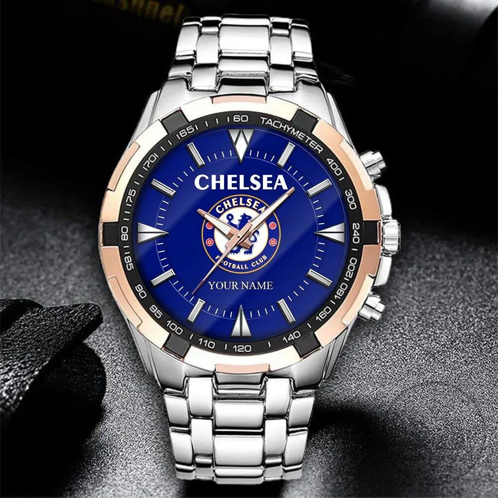 Chelsea Football Club Personalized Gold and Silver Tone Men's Wristwatch 4 Chelsea Football Club Personalized Gold and Silver Tone Men