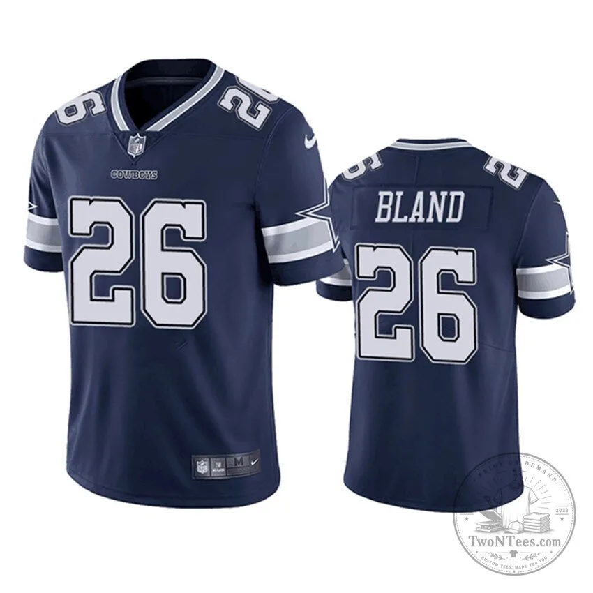 Dallas Cowboys Football DaRon Bland Number 26 Navy Blue Stitched Football Jersey