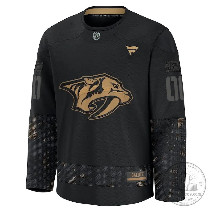 Nashville Predators Military Appreciation Black Hockey Jersey 2 Nashville Predators Military Appreciation Black Hockey Jersey