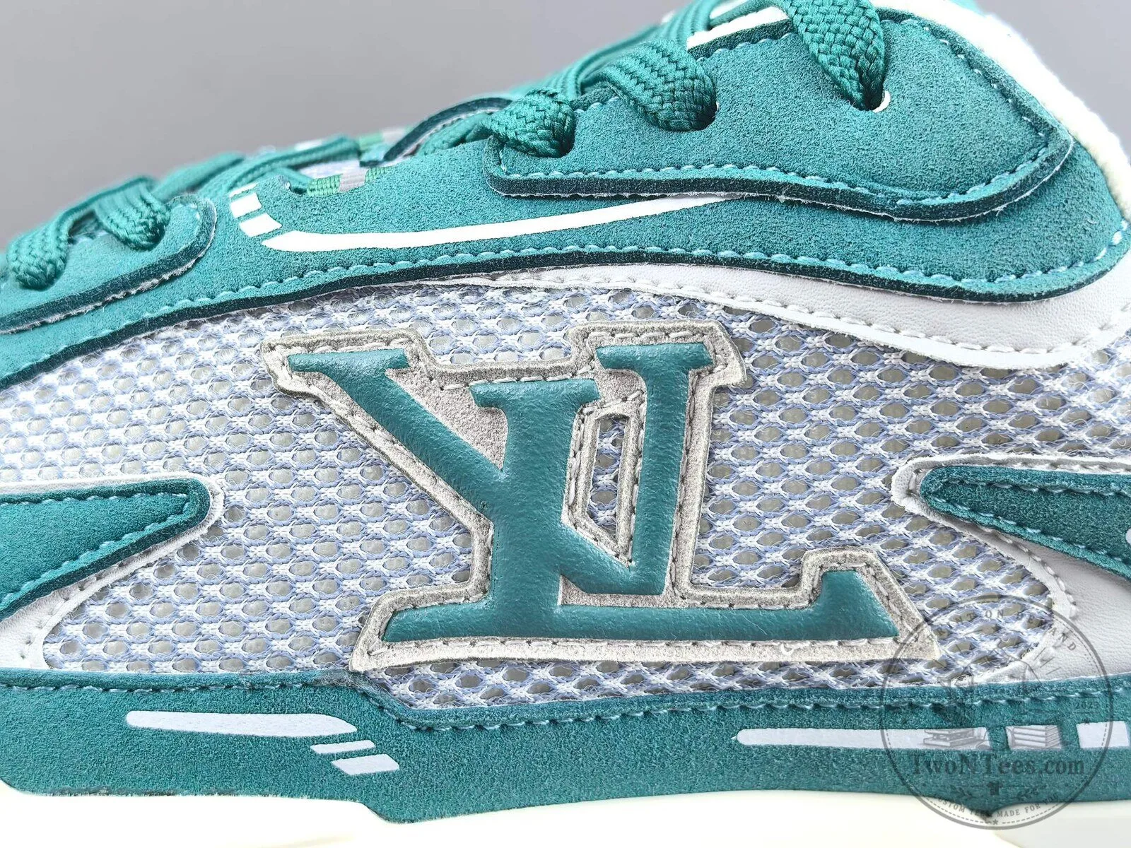 Louis Vuitton Runner Tactic Green Mesh and Suede Sneakers 20 Louis Vuitton Runner Tactic Green Mesh and Suede Sneakers