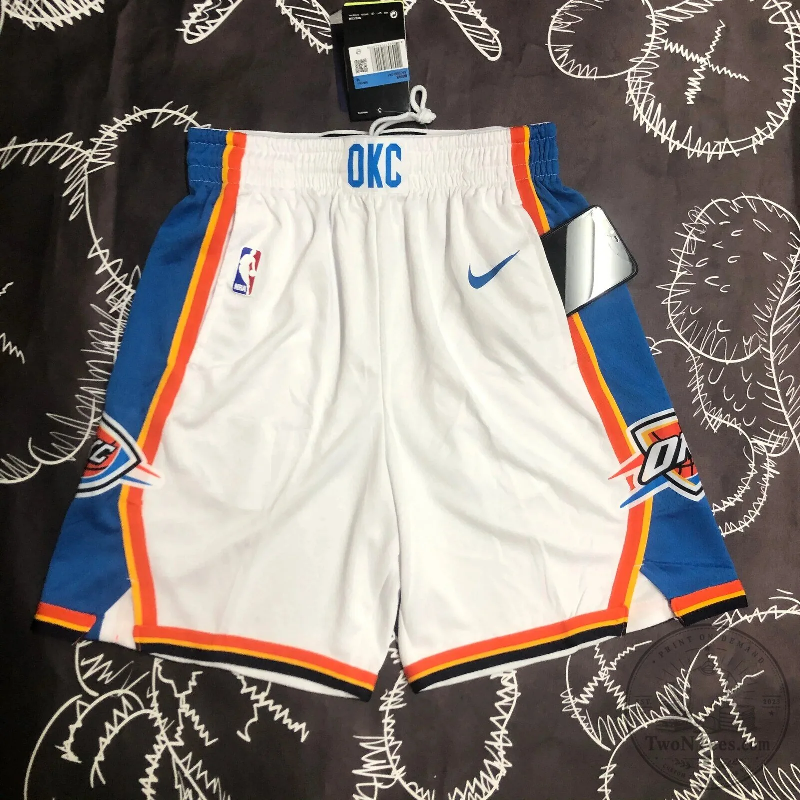 Oklahoma City Thunder Association Edition White Basketball Shorts