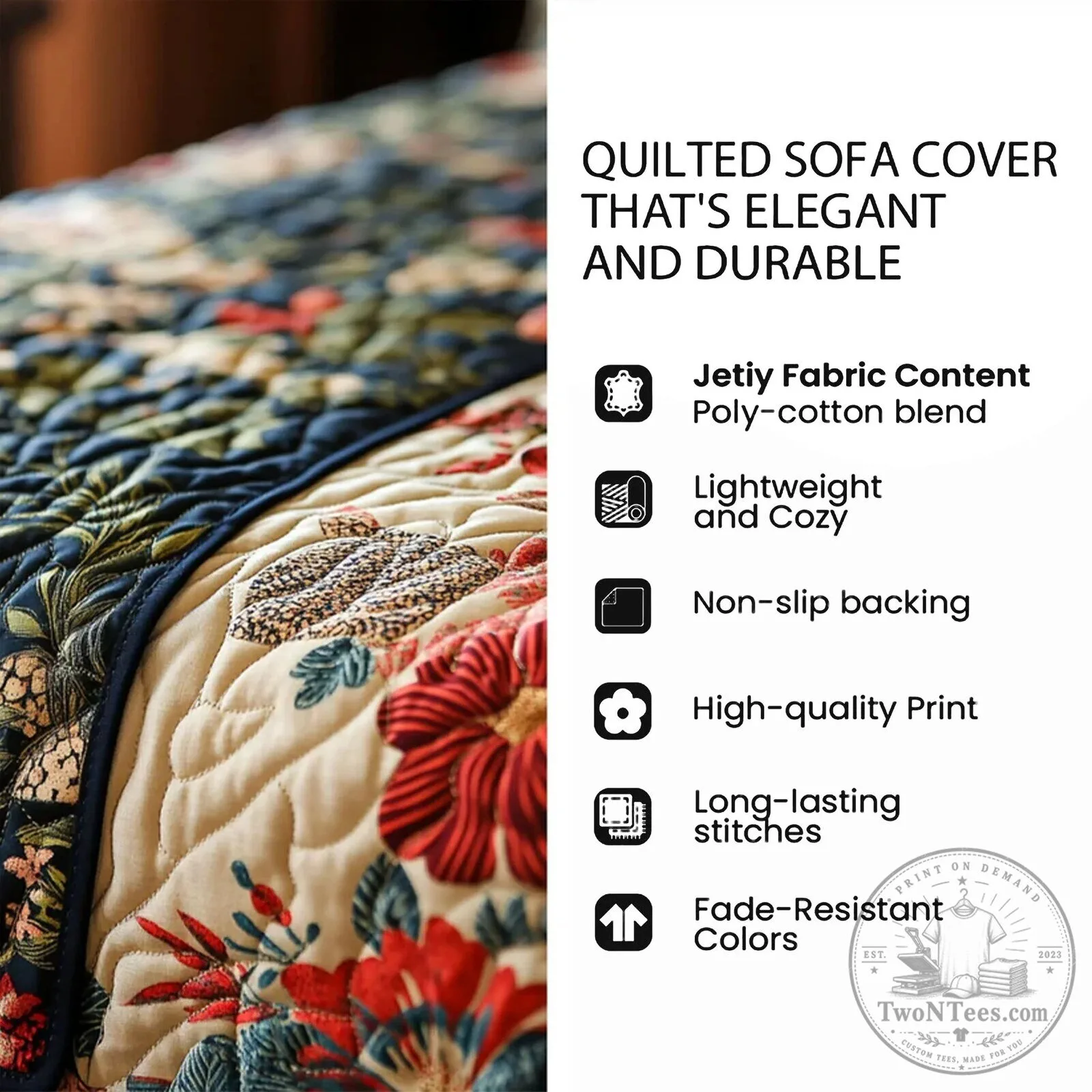 Rustic Woodland Animals Quilted Sofa Cover 16 Rustic Woodland Animals Quilted Sofa Cover