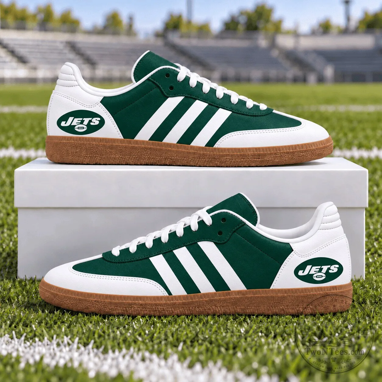 New York Jets Football Team Green and White Samba Style Shoes 1 New York Jets Football Team Green and White Samba Style Shoes