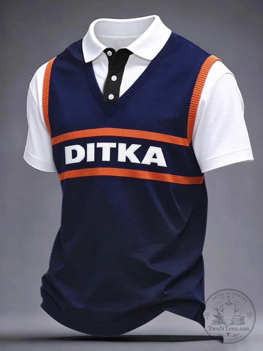 Mike Ditka Chicago Bears Rugby Memorial Print Casual Polo Shirt