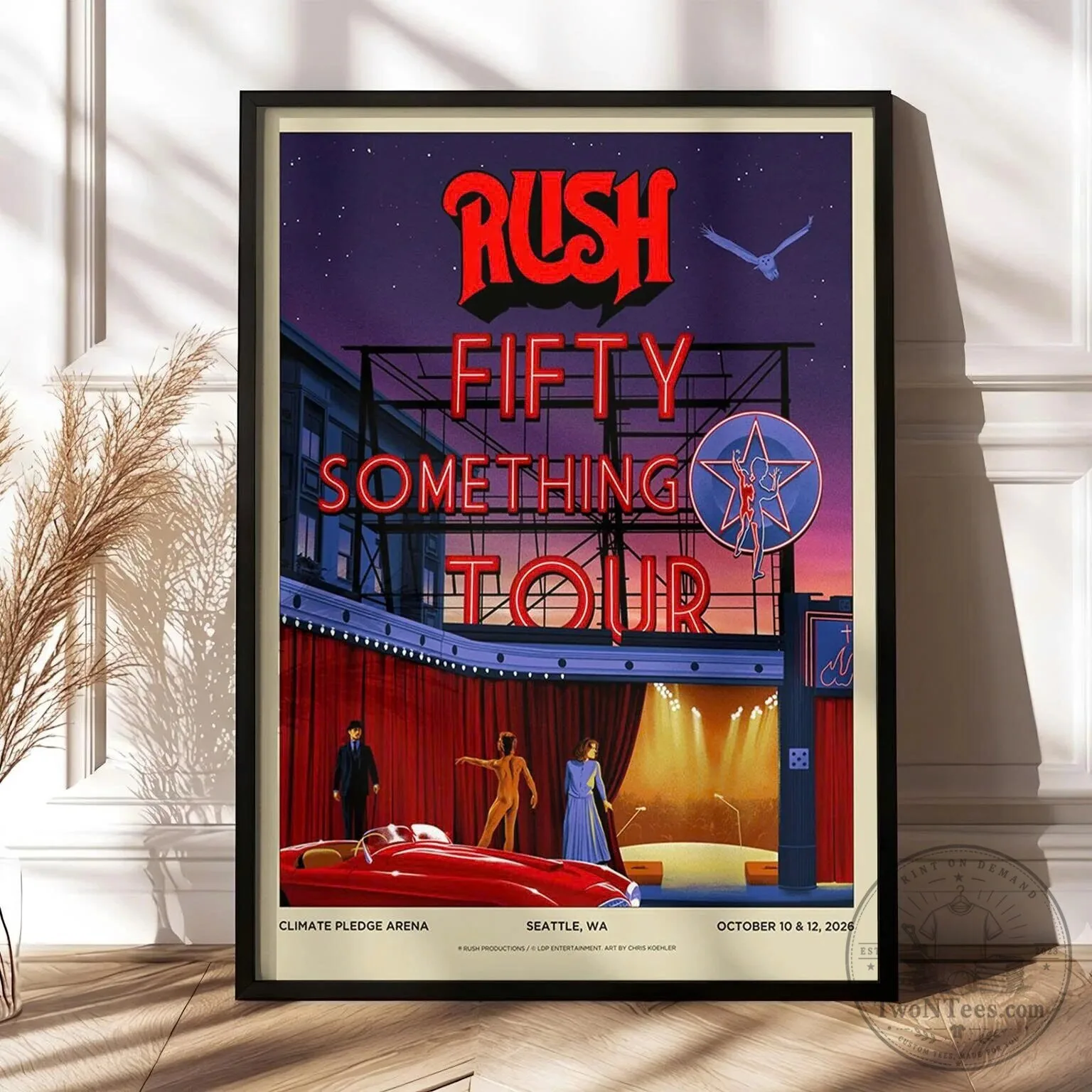 Rush Fifty Something Tour 2026 Climate Pledge Arena Seattle Concert Poster 2 Rush Fifty Something Tour 2026 Climate Pledge Arena Seattle Concert Poster