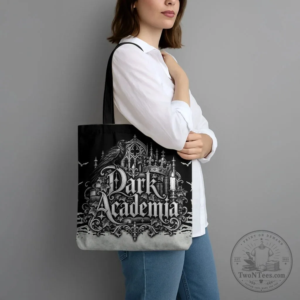 Dark Academia Raven Gothic Literature Vintage Bookish Aesthetic Tote Bag 7 Dark Academia Raven Gothic Literature Vintage Bookish Aesthetic Tote Bag