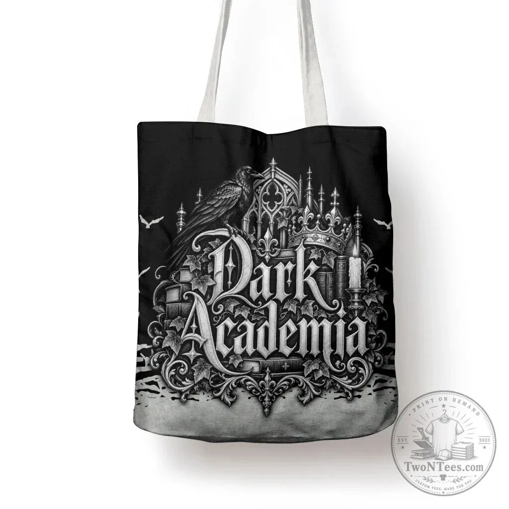 Dark Academia Raven Gothic Literature Vintage Bookish Aesthetic Tote Bag 10 Dark Academia Raven Gothic Literature Vintage Bookish Aesthetic Tote Bag