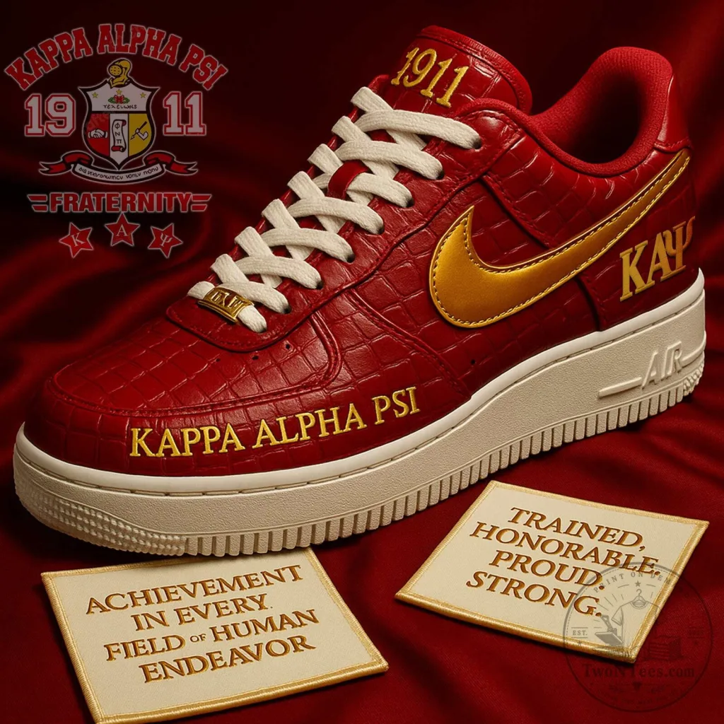 Kappa Alpha Psi Fraternity Red Crocodile Skin Custom Air Force 1 Shoes Kappa Alpha Psi Fraternity Red Crocodile Skin Custom Air Force 1 Shoes