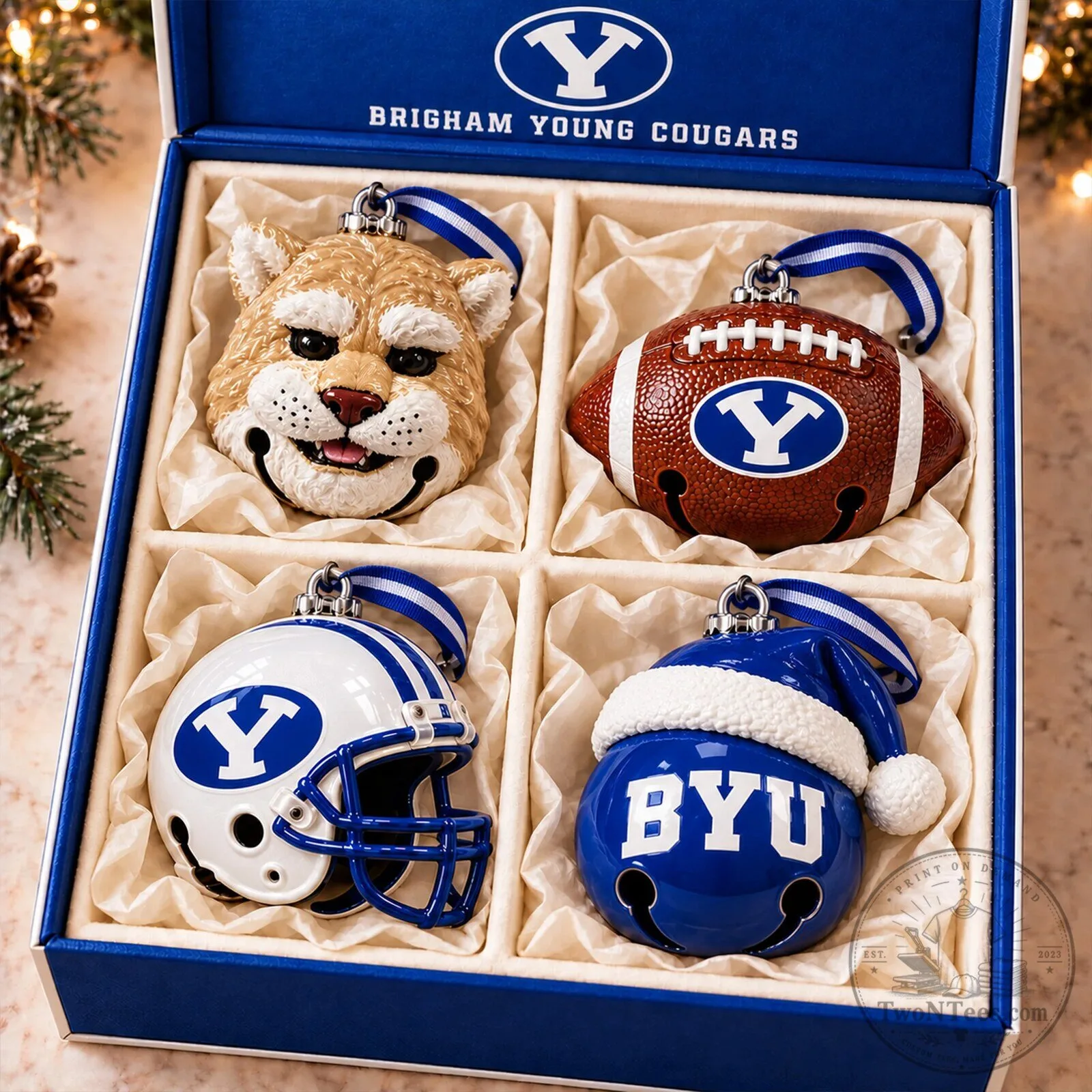 Brigham Young Cougars Christmas Tree Ornament Set 1 Brigham Young Cougars Christmas Tree Ornament Set