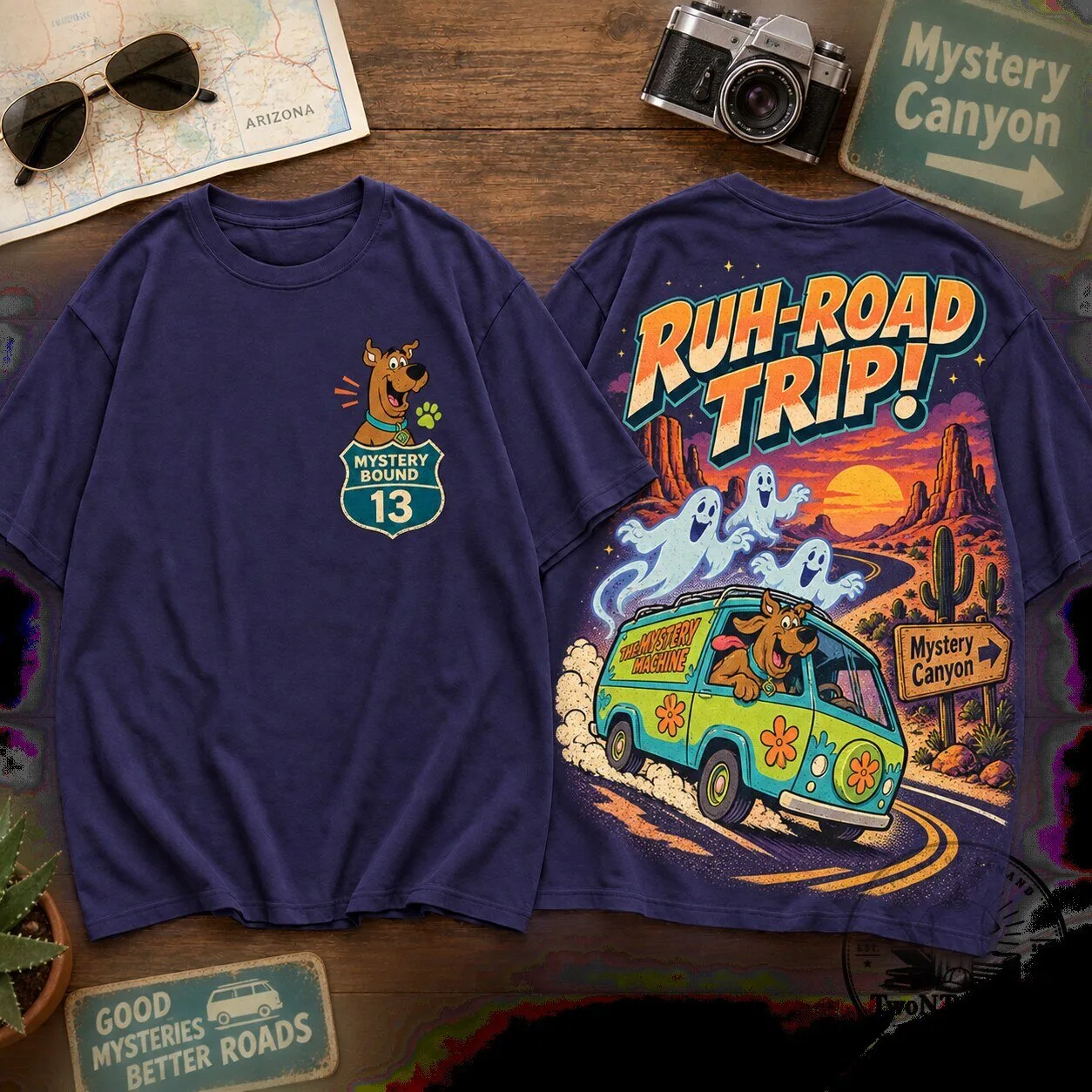 Scooby-Doo Mystery Machine Ruh-Road Trip! Desert Adventure T-Shirt