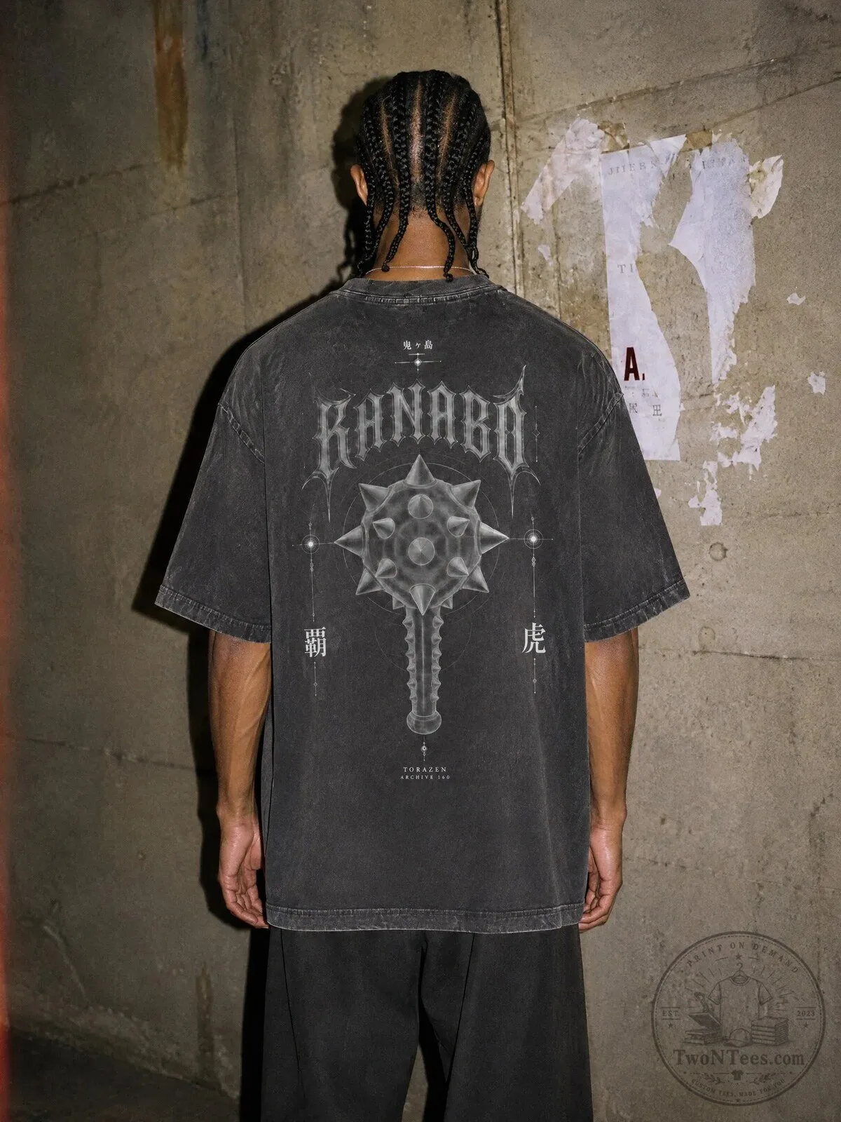 Kanabo Vintage Washed Oversized Graphic T-Shirt