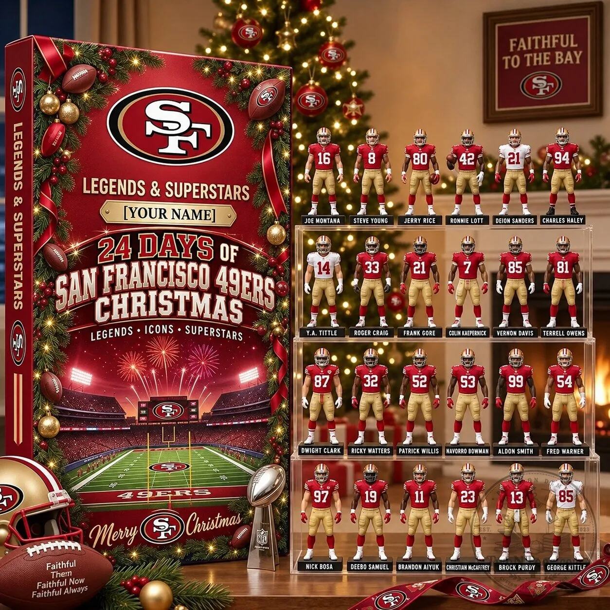 San Francisco 49ers Legends and Superstars Christmas Advent Calendar