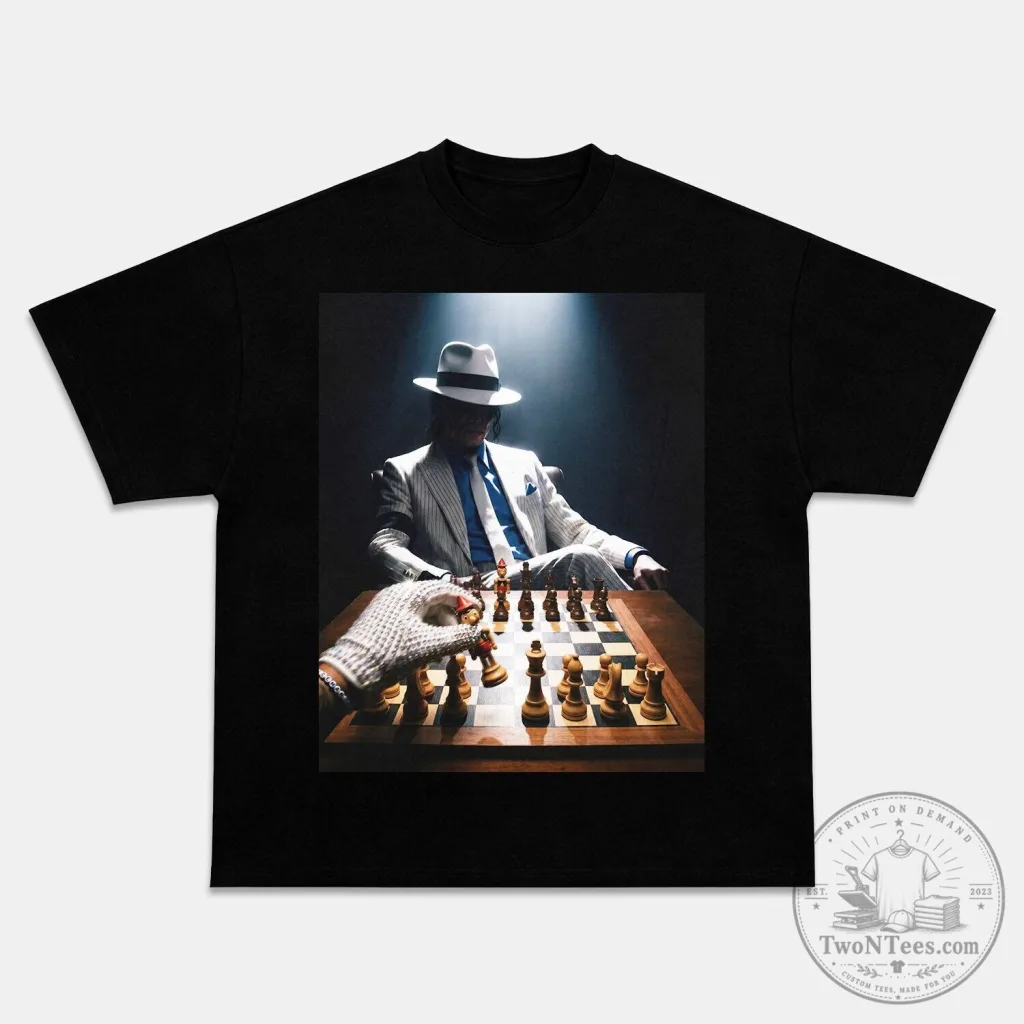Michael Jackson Playing Chess King of Pop T-Shirt Michael Jackson Playing Chess King of Pop T-Shirt